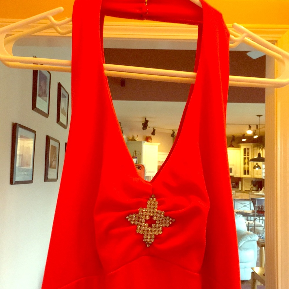 Vintage 1970’s Red Halter Formal